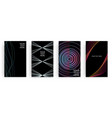 4 card designs with abstract backgrounds chic vector image