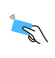 contactless nfc wireless pay sign logo credit vector image vector image