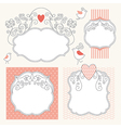 set of romantic frames vector image