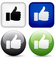 thumbs up buttons vector image vector image