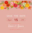 floral wedding invitation card template vector image
