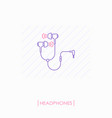 headphones outline icon isolated vector image