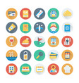 hotel and restaurant icons 1 vector image