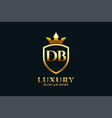 initial db elegant luxury monogram logo or badge vector image vector image