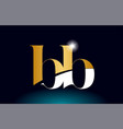 Gold Golden Alphabet Letter Bb B B Logo Royalty Free Vector