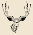 deer head ornament vector image