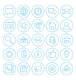 line circle contact us icons vector image