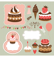 set of holiday elements vector image