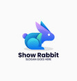 logo rabbit gradient colorful style vector image