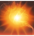 smoke against the flash of light background vector image
