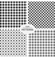 collection of seamless textile patterns vector image