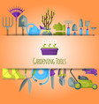 gardening tools seamless pattern vector image