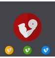 modern circle icons set on gray vector image vector image
