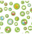seamless pattern with communication icons vector image
