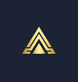triangle shape pyramid gold logo vector image