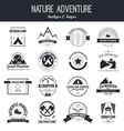 camping icons vector image