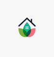 garden house logo template design farming logotype vector image vector image