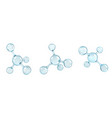 glass molecules model reflective and refractive vector image vector image