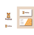 mascot character cartoon bulldog logo vector image vector image