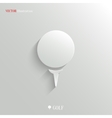 golf icon - white app button vector image vector image