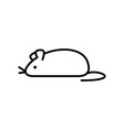 mouse icon linear logo small pets toy home vector image