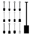 shovels and villas vector image vector image