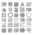 sketch textures grunge shading shapes draw lines vector image vector image