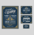 vintage luxurious wedding invitation on chalkboard vector image