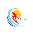 water sport ski abstract logo vector image