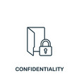 confidentiality icon monochrome simple business vector image