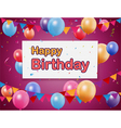 happy birthday celebration with colorful balloon vector image