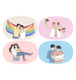 lgbt people and homosexual lifestyle concept vector image