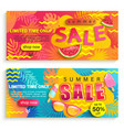 set summer sale banners flyers vector image vector image