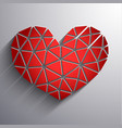 abstract geometric heart-shaped icon vector image