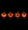 halloween realistic black background vector image vector image