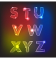 neon glow alphabet vector image