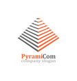 pyramid emblem design vector image