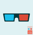 3d glasses icon vector image