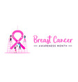breast cancer awareness month women charity banner vector image