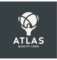 atlant atlas holds earth quality stylized logo vector image