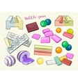 bubble gum set vector image