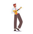 musician play balalaika male character vector image vector image
