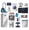 set kitchen appliance electronics for home vector image