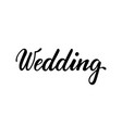 wedding hand drawn creative calligraphy brush vector image