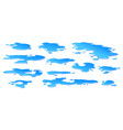 cartoon rain water puddles liquid splashes vector image