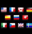 glossy flags vector image vector image