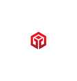 cube shape polygon logo vector image vector image