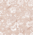 seamless pattern with different flowers vector image