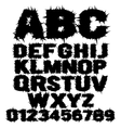 studded grunge scary alphabet vector image vector image