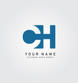 ch initial letter logo - minimal vector image